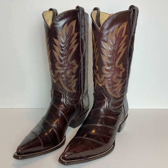 Corral Shoes | Corral | Eel Skin Boots | Color: Brown | Size: 9.5 | Missfinds's Closet